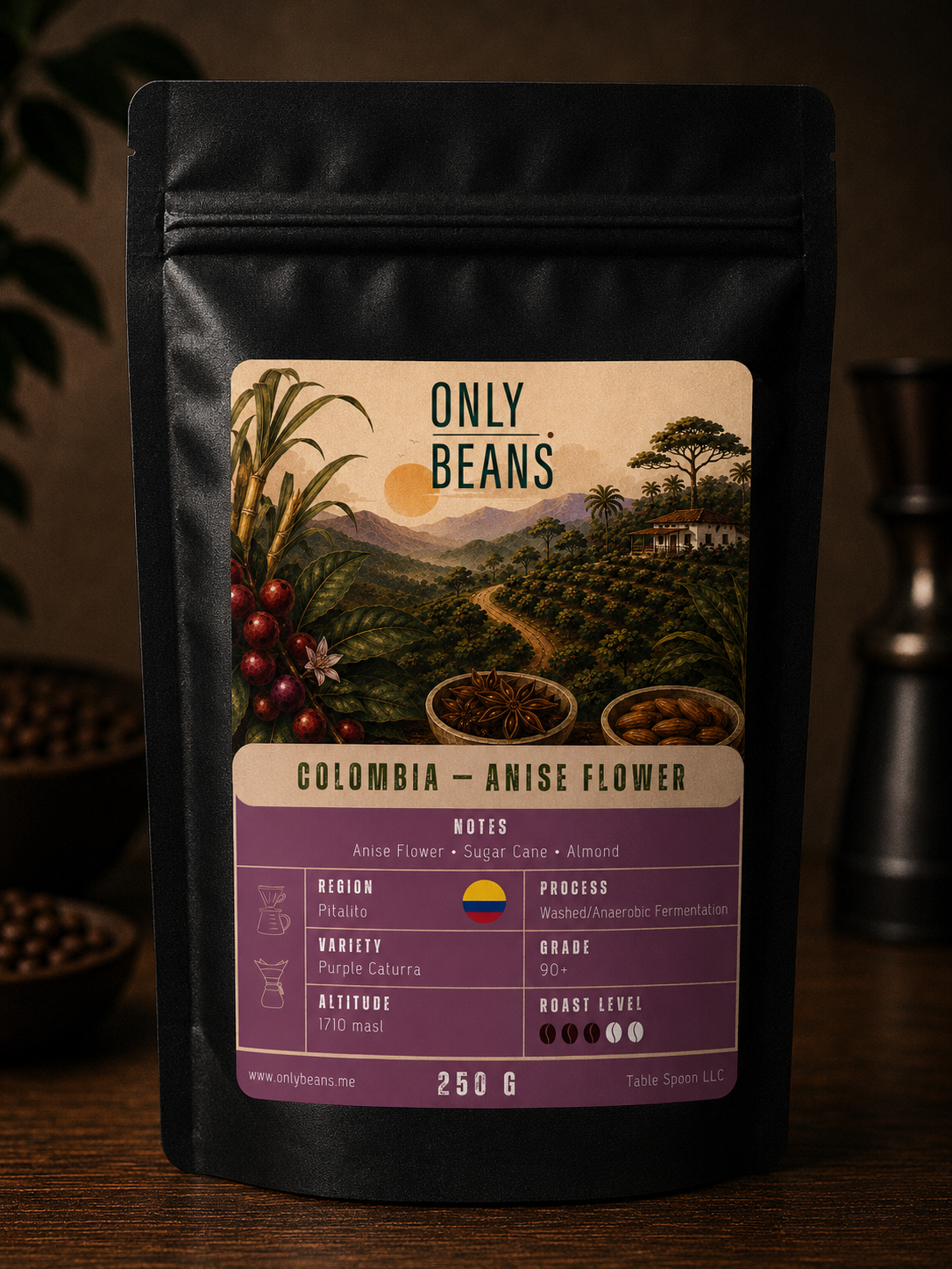 Colombia · Anise Flower specialty coffee bag from Colombia